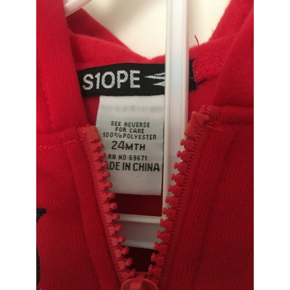 S1OPE Toddler Boys 2-Piece Jogging Suit Size 24 Months Red Black & White - Picture 6 of 8
